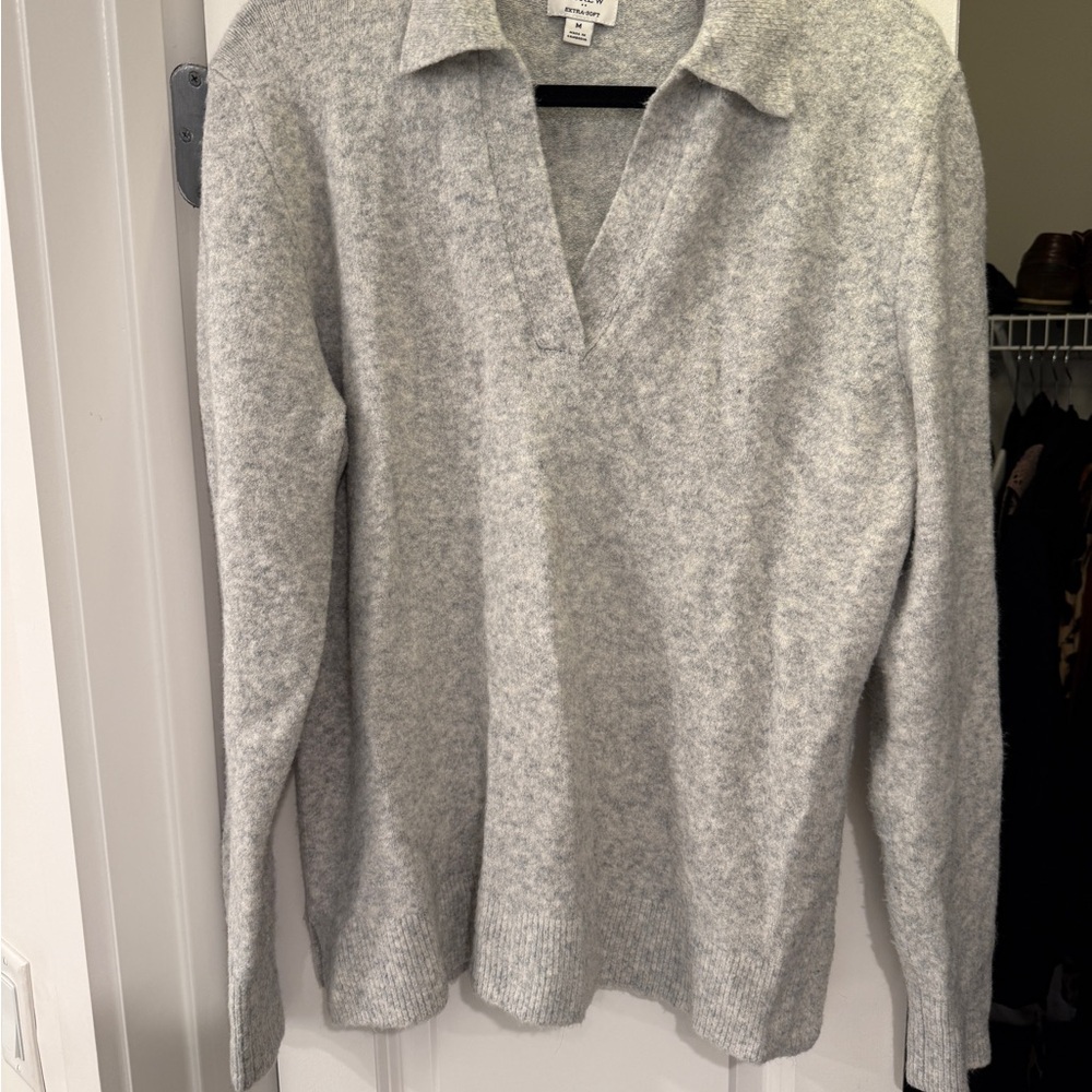 J. Crew Extra-Soft Light Gray Sweater